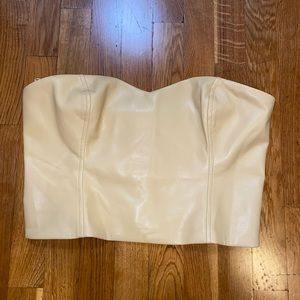 Aritzia Babaton Vegan Leather Bustier